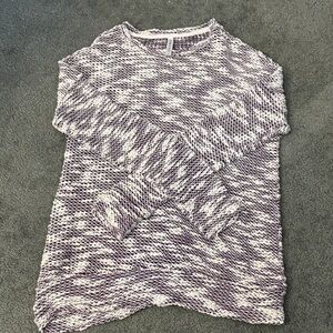Fabletics Purple and White Knit Top